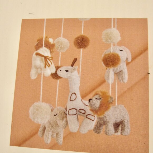 NEW Crane Baby Safari Ceiling Nursery Mobile Elephant Giraffe Lion Handmade - Picture 6 of 11
